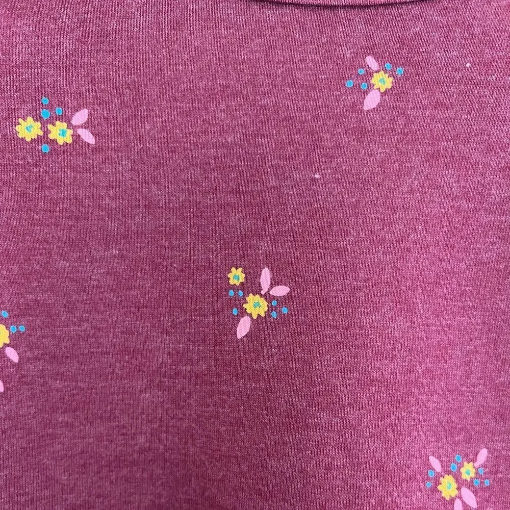 😊 3/$30 NEW🏷 Girls Cotton Blend Dress Sz 4 Burgundy Floral Cat & Jack